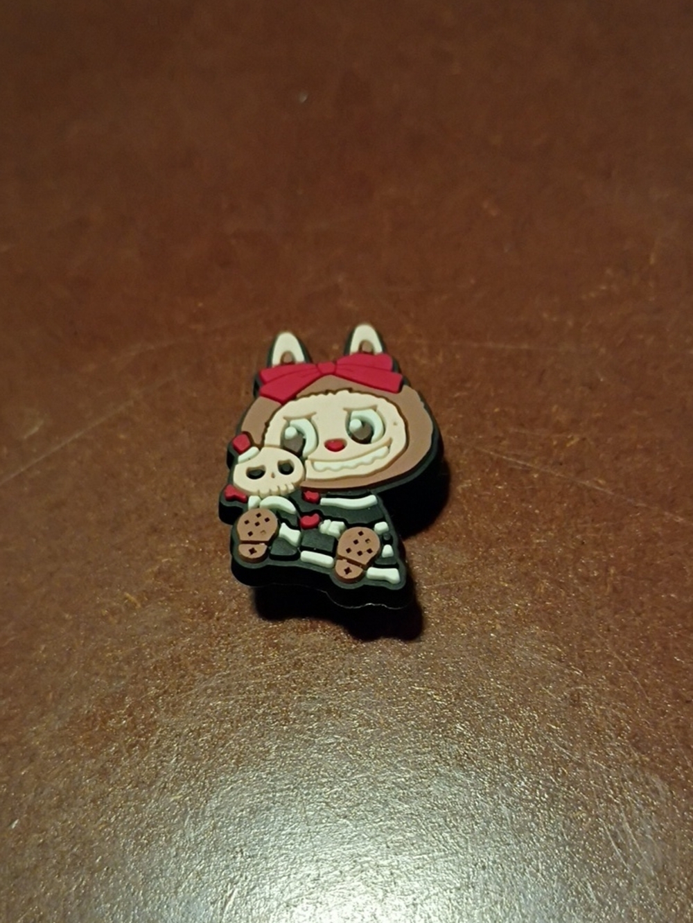 10 for $10 Jibbitz Croc Charm - Labubu Monster Blk & Wht, Skull Doll, Red Bow 16